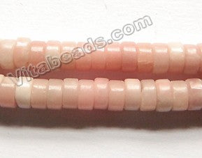    Pink Opal A  -  Heishi Wheel Beads  15"