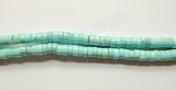 Light Blue Turquoise  -  Wheel Beads 16"