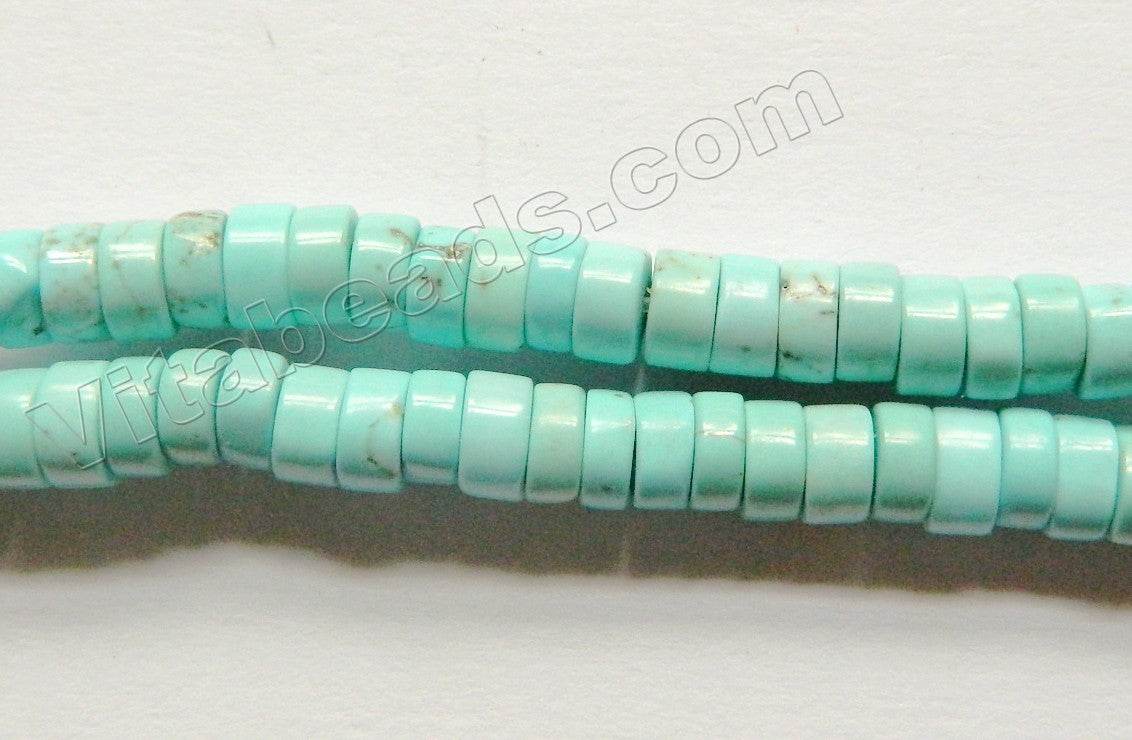 Light Blue Turquoise  -  Wheel Beads 16"