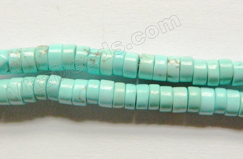 Light Blue Turquoise  -  Wheel Beads 16"