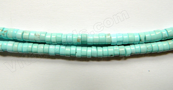 Light Blue Turquoise  -  Wheel Beads 16"