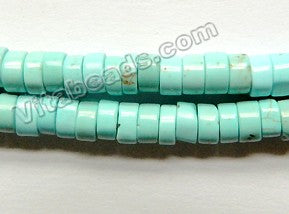 Light Blue Turquoise  -  Wheel Beads 16"