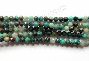 Natural Chrysacolla A  -  Small Faceted Round  15"
