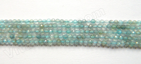Natural Light Clear Apatite  -  Small Faceted Round  15"