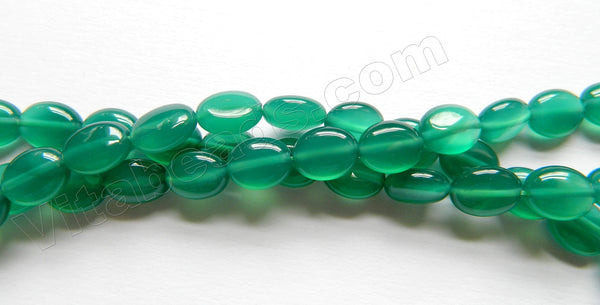 Natural Emerald Agate  AAA  -  Puff Ovals 15"