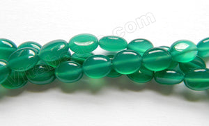 Natural Emerald Agate  AAA  -  Puff Ovals 15"