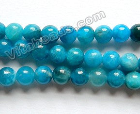 Bright Apatite AAA  -  Smooth Round Beads  15"