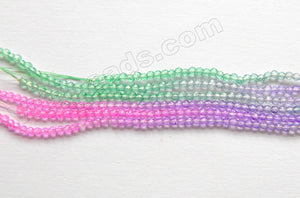 Rainbow Colored Crystal  -  Small Faceted Round  14"