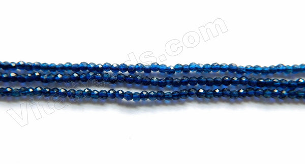 London Blue Crystal  -  Small Faceted Round  14"
