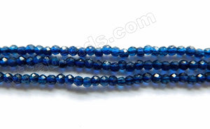London Blue Crystal  -  Small Faceted Round  14"