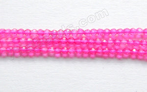Bright Fuchsia Crystal  -  Small Faceted Round  14"