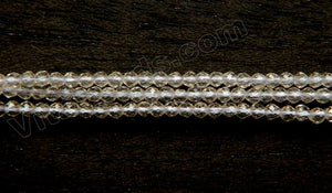 Light Champagne Crystal  -  Small Faceted Round  14"