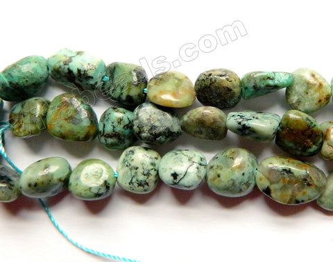 Natural Africa Turquoise  -  Small Nuggets  16"