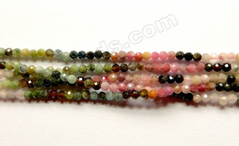 Rainbow Tourmaline Natural AA  -  Small Faceted Round  15"