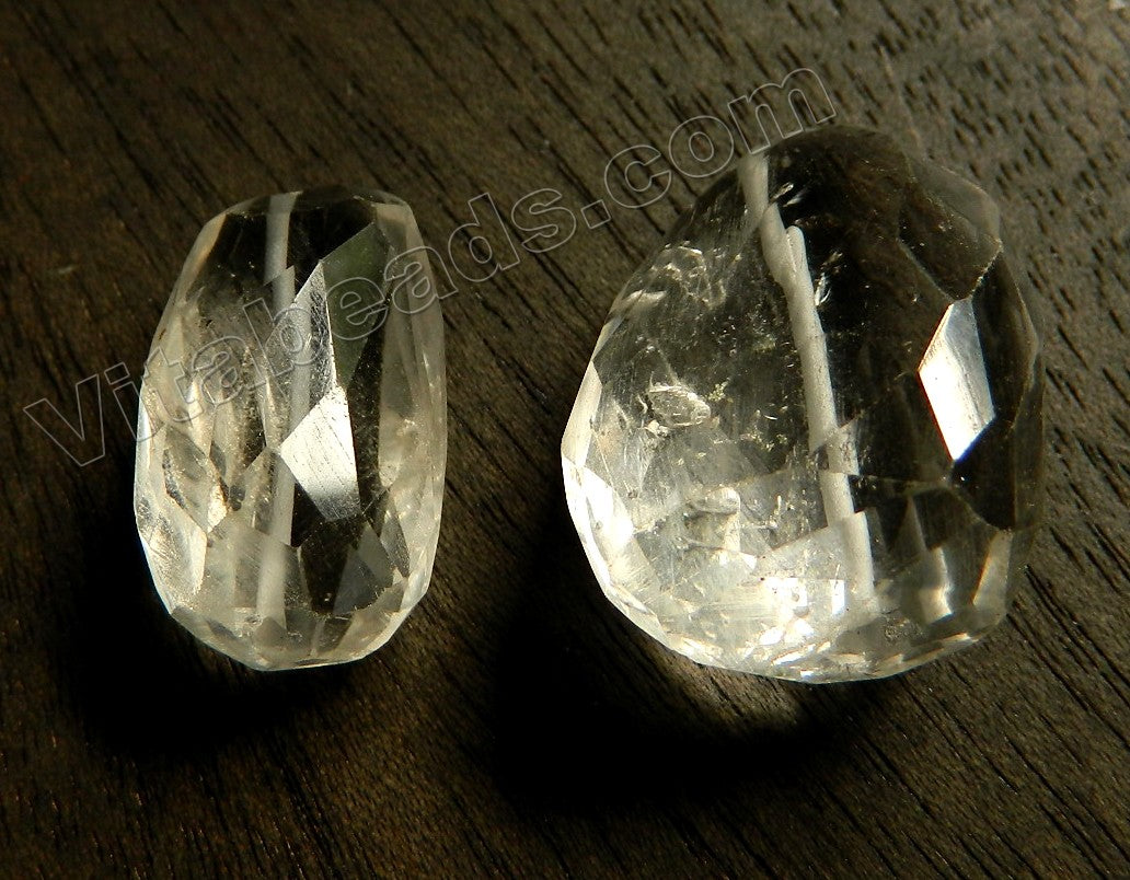 Faceted Nugget Pendant - Natural Crystal Quartz