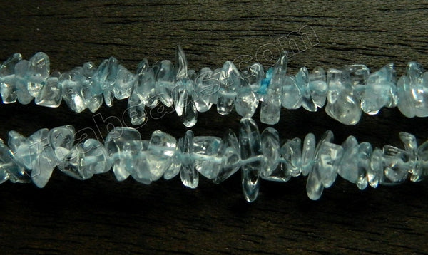 Clear Blue Aquamarine AAA  -  Chips 18"