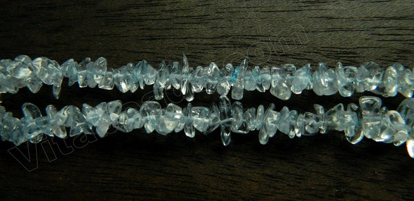 Clear Blue Aquamarine AAA  -  Chips 18"