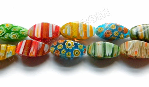  Glass Beads  -  Twist - Mixed  16"