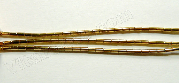 Gold Hematite  -  Tubes  16"