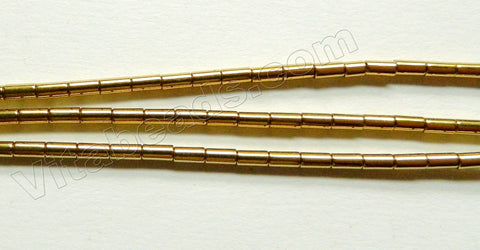 Gold Hematite  -  Tubes  16"