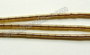 Gold Hematite  -  Tubes  16"