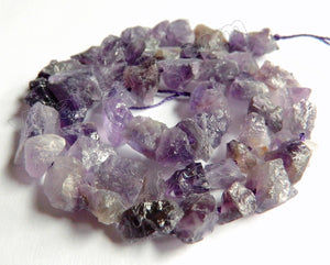    Rough Mixed Amethyst  -  Small Tumble Beads 16"