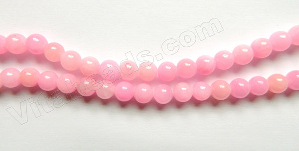 Light Fuchsia Mashan Jade  -  Smooth Round  15"