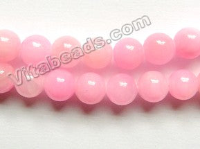 Light Fuchsia Mashan Jade  -  Smooth Round  15"