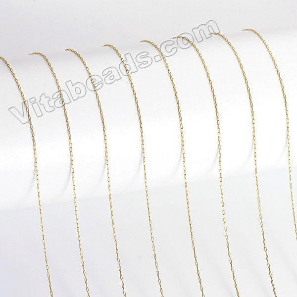 Gold Stainless Steel - Tail Chain Necklace w/ Lobster Clasp CN509