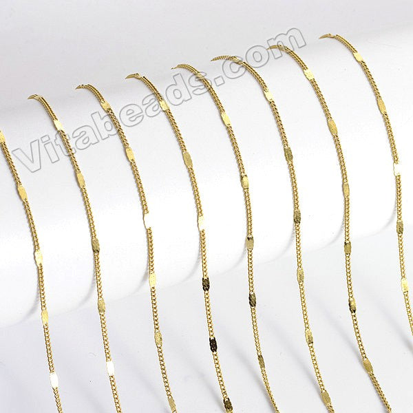 Gold Stainless Steel - Tail Chain Necklace w/ Lobster Clasp CN519