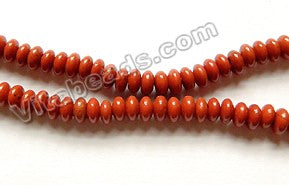 Red Jasper A  -  Smooth Rondel Buttons  15"