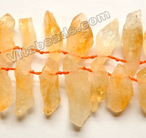 Rough Citrine Natural AAA  -  Top Drilled Tooth Nuggets  15"