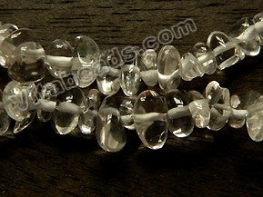 Natural Clear Crystal AA  -  Small Chip Nuggets  15"