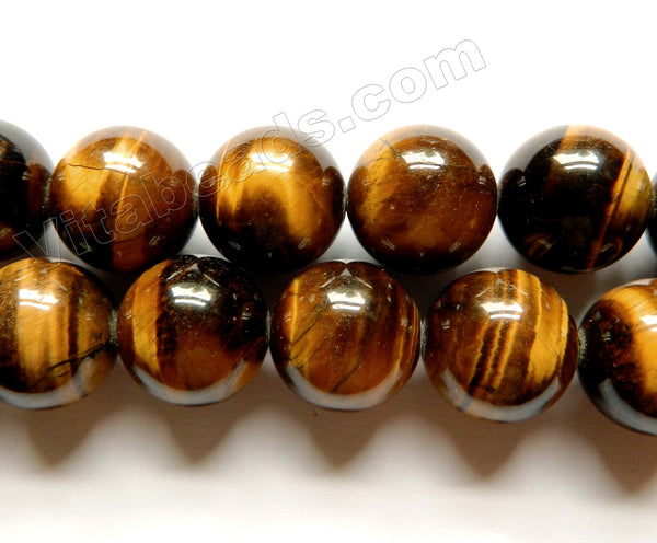 Tiger Eye AA  -  Big Smooth Round  16"