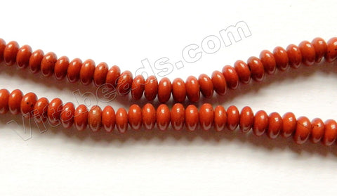 Red Jasper A  -  Smooth Rondel Buttons  15"