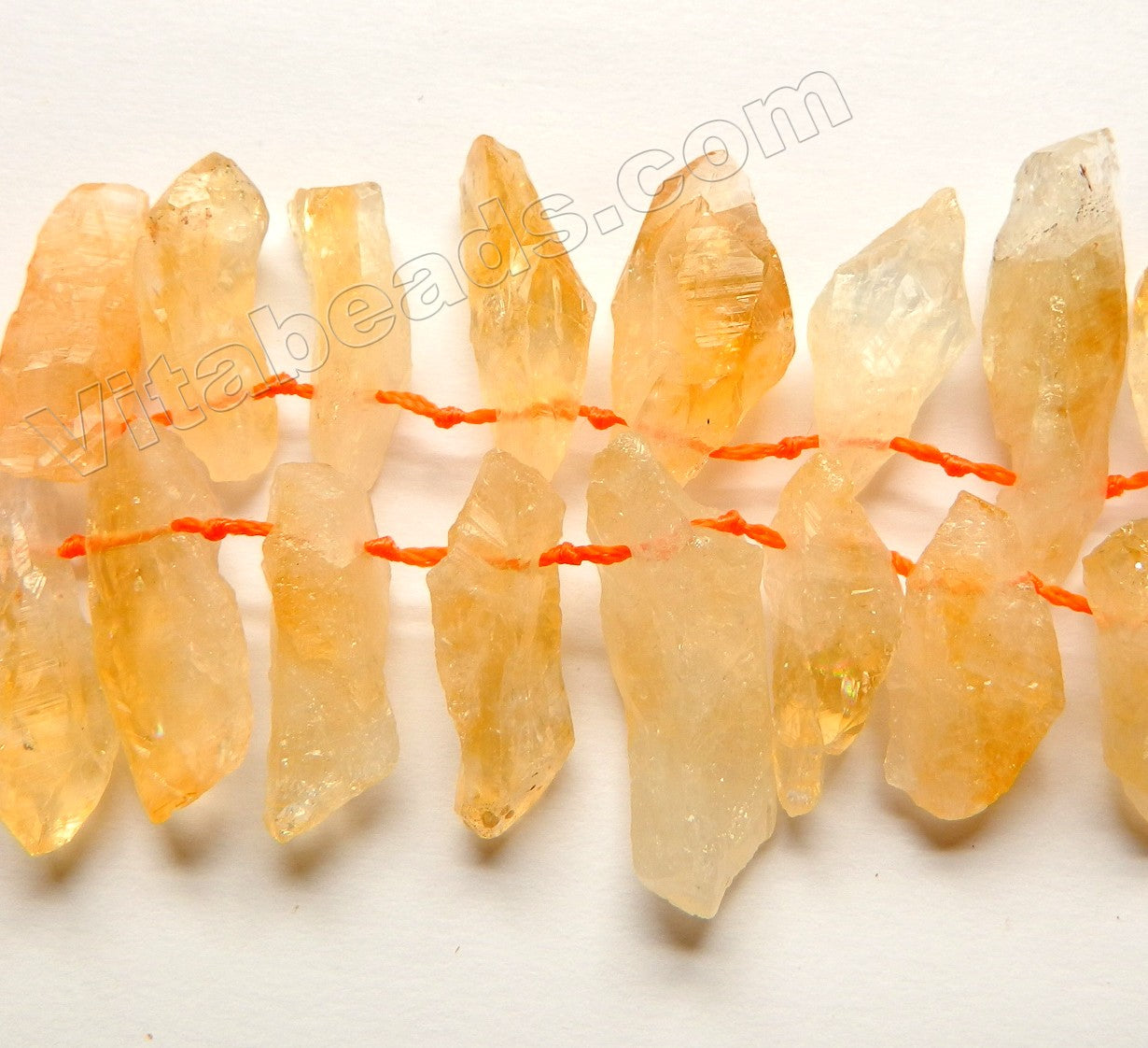 Rough Citrine Natural AAA  -  Top Drilled Tooth Nuggets  15"