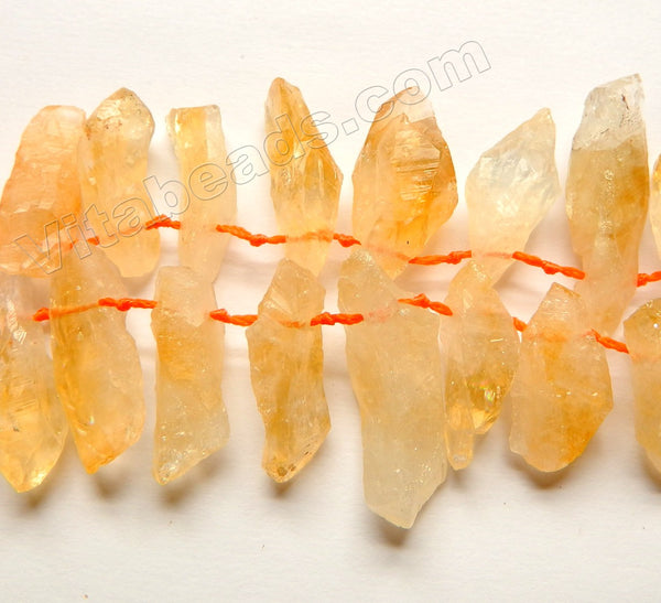 Rough Citrine Natural AAA  -  Top Drilled Tooth Nuggets  15"