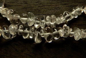 Natural Clear Crystal AA  -  Small Chip Nuggets  15"