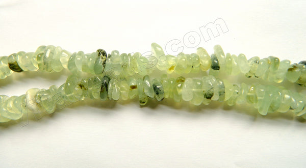 Natural Prehnite AAA   -  Center Drilled Chip Saucer Beads  15"  