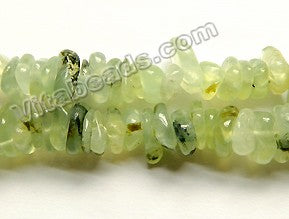 Natural Prehnite AAA   -  Center Drilled Chip Saucer Beads  15"  