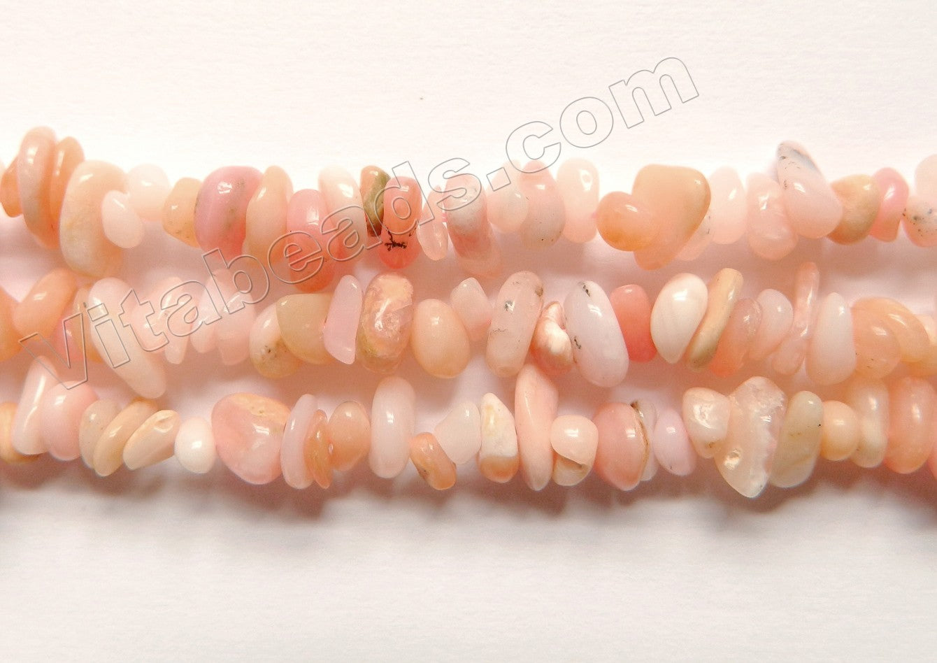 Natural Pink Opal A  -  Small Chip Nugget Beads 15.5"