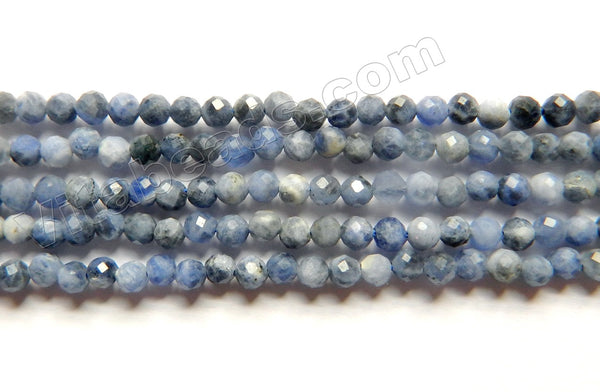 Natural Light Sodalite A  -   Small Faceted Round  15"