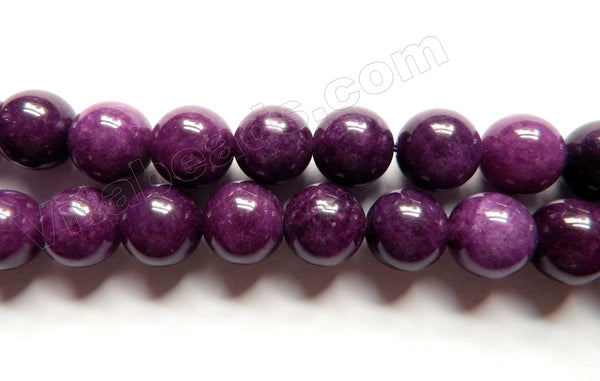 Deep Purple Lepidolite Solid Mashan Jade  -  Big Smooth Round  15"