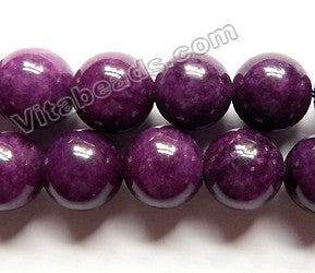 Deep Purple Lepidolite Solid Mashan Jade  -  Big Smooth Round  15"