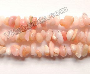 Natural Pink Opal A  -  Small Chip Nugget Beads 15.5"