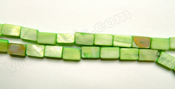 Mother of Pearl Shell MOP - Flat Rectangles - Color # 16 - Bright Green