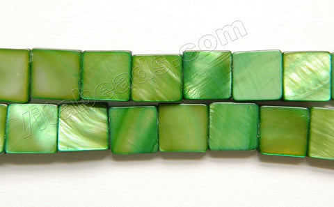 Mother of Pearl MOP Shell - Flat Square Color # 16 - Bright Green