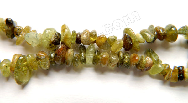 Green Garnet Natural A  -  Chip Nuggets 33"