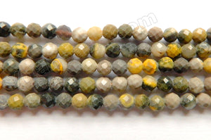 Natural Bumble Bee Yellow Opal Stone  -  Faceted Round  15"