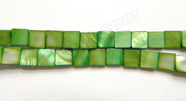 Mother of Pearl MOP Shell - Flat Square Color # 16 - Bright Green